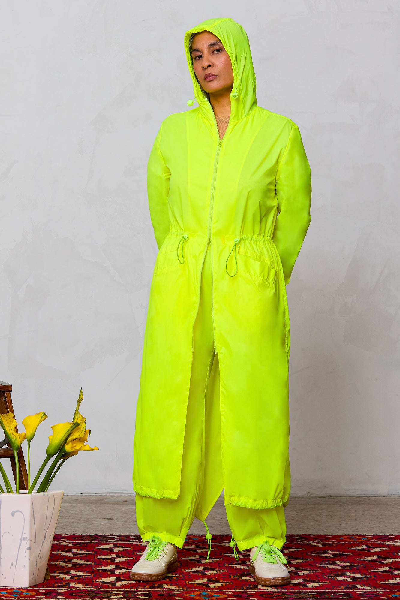 Nylon Track Rain Parka