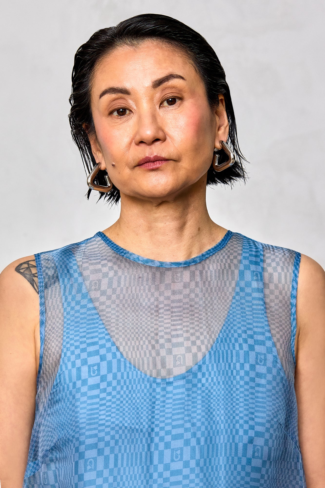 Robe superposée à imprimé Binakol avec fente arquée
