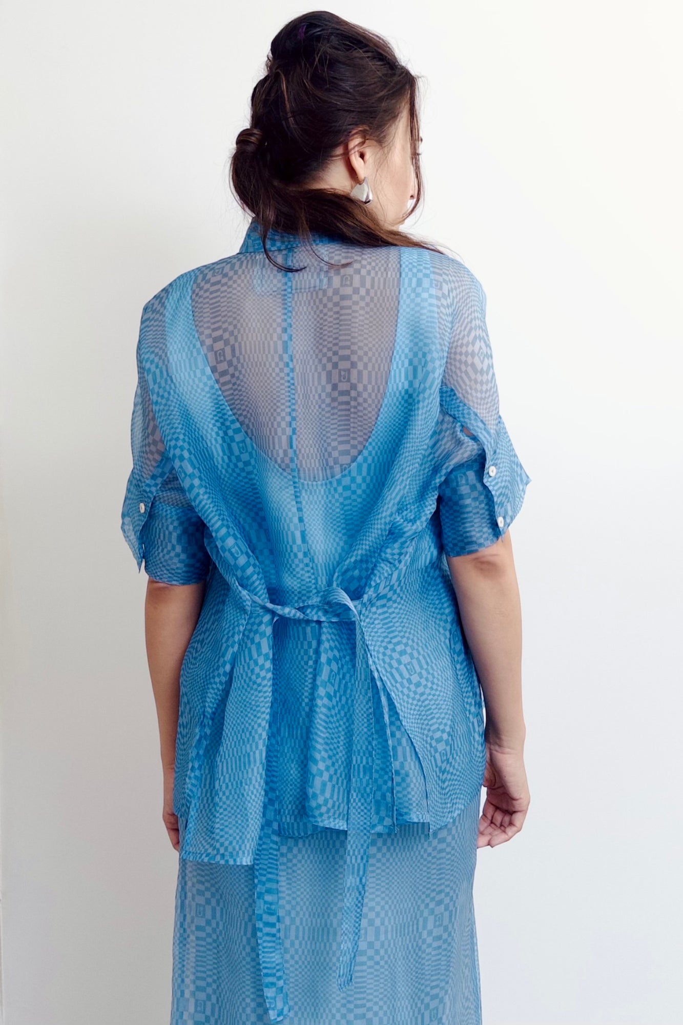 Chemise Barong trapèze à manches courtes et imprimé Binakol