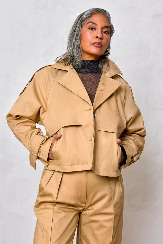 Cropped Trench Jacket
