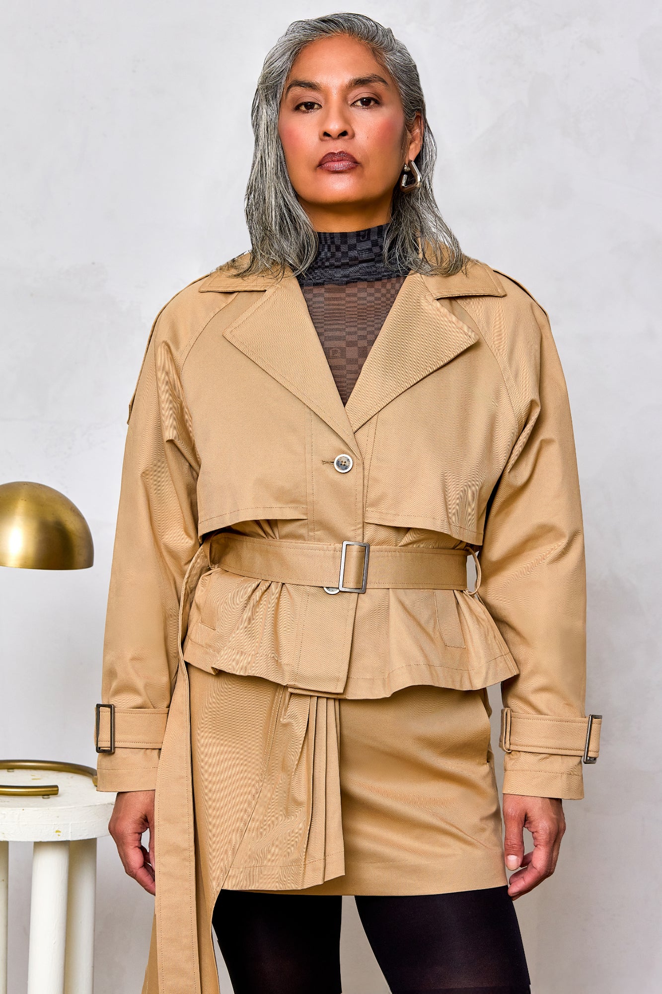 Cropped Trench Jacket