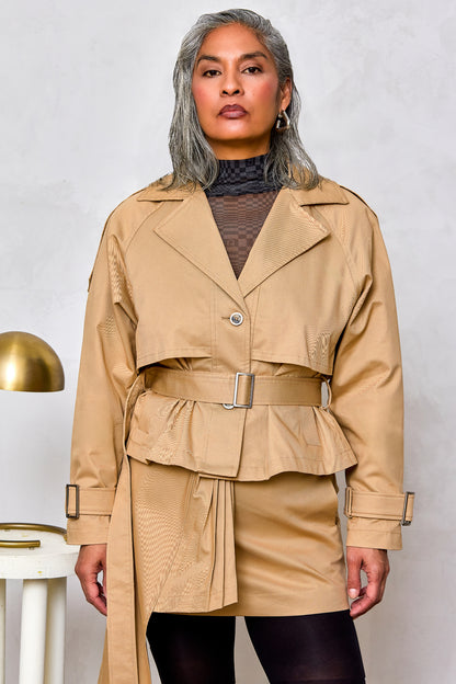 Cropped Trench Jacket
