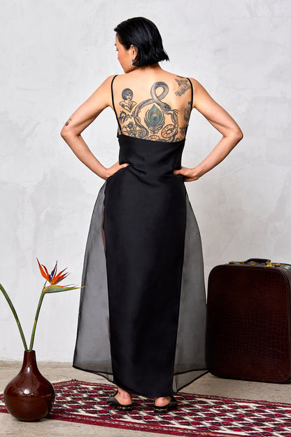 Robe trapèze en soie