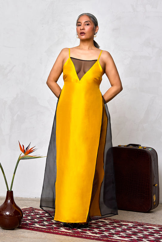 Silk A-line Dress