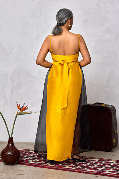 Robe trapèze en soie