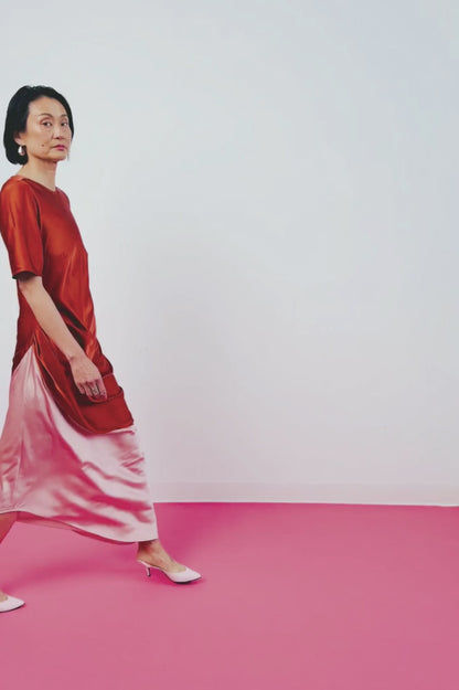 Colour Block Draped Dress